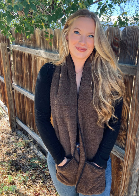 Alpaca Scarf with Pockets