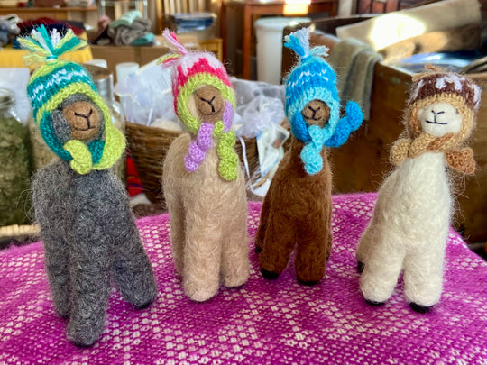 Peruvian Alpaca Felted Stuffed Animals
