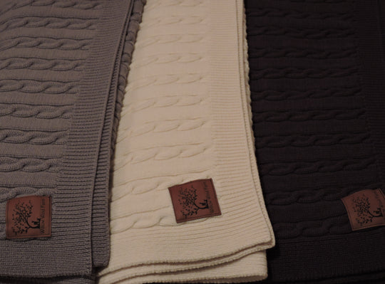 On SALE!!! Throw Blanket - Cable Knit 100% Alpaca Merino Blend